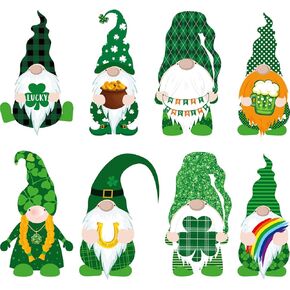 40 Pieces St. Patrick's Day Cut-Outs Irish Stickers Gnomes Cut-Outs Classroom Decoration with Glue Point Dots for St. Patrick s Day Party Decorations Bulletin Board School Party Supplies, 8 Designs in Saudi Arabia