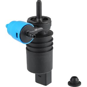 Motoforti Windshield Washer Pumps with Grommet, Windshield Washer Fluid Pump for Jeep Wrangler Liberty, for Dodge Durango Journey, for Chrysler Town & Country, Plastic, NO.8260A059, Black