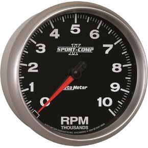 Auto Meter 3698 Sport-Comp II 5" 10000 RPM In-Dash Tachometer