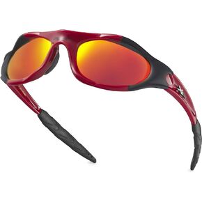 Youth Sports Polarized Sunglasses for Boys Kids Teens Age 8-16 Baseball Wrap Around UV400 Glasses