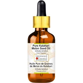 Pure Kalahari Melon Seed Oil (Citrullus lanatus) with Glass Dropper Cold Pressed 15ml (0.50 oz)