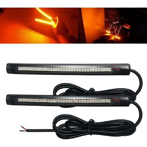 2Pcs 6in 3528 PVC Amber Led Strip 36LED Motorcycle Turn Signal Light Tail Light Flexible LED Strip Light Universal for Motorcycle ATV UTV SUV Golf Cart Car Snowmobile