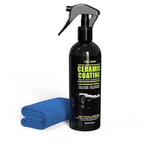 Quick SiO2 Ceramic Coating for Cars,Rapid Ceramic Paint Sealant Kit,Detail Ceramic Spray-High Hydrophobic,Gloss & Shine Top Coat for RV,Car,Motorcycle and Boat, Detail Protection 10.5oz