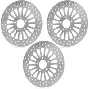 Front and Rear Brake Rotors for 2000-2007 Harley Electra Glide/Road King/Road Glide/Street Glide,FLHR,FLHRI/FLHT/FLHTI/FLHTCU/FLHTC/FLHX, 11.5" Front*2 & Rear*1