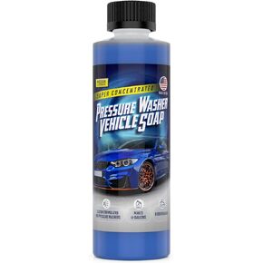 Mission Automotive Concentrated Pressure Washer Car Wash Soap for Vehicle Cleaning 8oz Makes 12 Gallons - Made in the USA - For Pressure Washers
