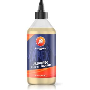 Apex Auto Wash - 16oz - صابون محايد لدرجة الحموضة - لا يحتوي على أصباغ أو عطور أو إضافات "بصرية" - رغوة كثيفة عالية التشحيم تعمل على إزالة الأوساخ والأوساخ بلطف وفعالية in Kuwait