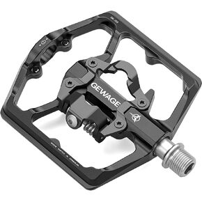 Mountain Bike Pedals- Dual Function Bicycle Flat Pedals and Clipless Pedals- 9/16" Platform Pedals Compatible with SPD for Road Mountain BMX Bike