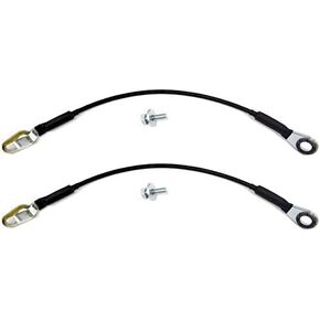 PT Auto Warehouse TC-GM002-P - Tailgate Lift Support Cable, 16 1/2" Length - Left/Right Pair, Replaces # 11609938, 15283049, 15283050, 25838260
