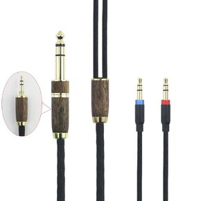 NewFantasia 10ft 6N OCC Copper Silver Plated Upgrade Audio Cable 3.5mm Male and 6.35mm Adapter Compatible with Hifiman Ananda, Arya, Sundara, HE400SE, HE4XX, Edition XS Headphone (2 x 3.5mm Version)