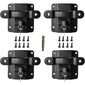 Tie Down Anchors Cleats Heavy Duty Boxlink Bed Tie Downs with Plates Brackets Anti-Theft Screws for Ford 2015-2023 F150 F250 F350 Pickup Truck Accesories