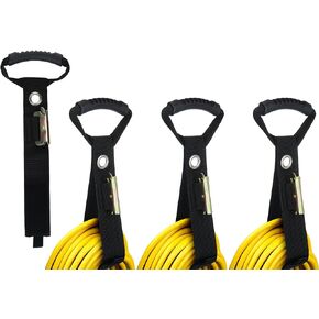 Windyun 4 Pack E Track Extension Cord Organizer 15.5 Inch Heavy Duty Polyester Storage Straps with Handle E Track Accessories for Keeping Cords Hoses Ropes Cables Wires Tools on E Track Rail