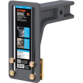 CURT 48016 SecureLatch Adjustable Pintle Mount Plate, 2-1/2-Inch Shank, 20,000 Pounds