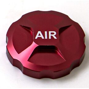 CNC Aluminum Alloy Cycling Mountain Bike Air Gas Fork Value Cover MTB Front Fork Cap Protector Replacement Part Accessory ((red))