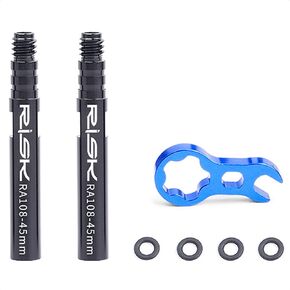 2 PCS 45mm Bicycle Presta Valve Extender Kit with Valve Core Remover Tool for Tubeless Mountain Bike Road Bike MTB