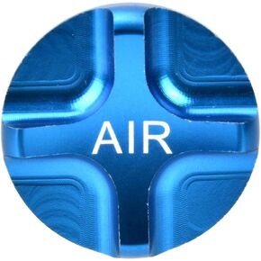 Aluminium Alloy Valve Cover, Front Fork Valve Cover Front Fork Airtight Valve Cover Bike Axxessory Suspension Fork Valve Cover, Women for Men Outdoor Bicycle(Blue)
