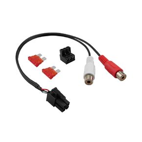 Signal Input Harness Fit for Punch P300-10 and Punch P300-12 Enclosure Amplified Subwoofer Enclosures for Any Car Interior Replace 1560-57865-01 with 2*Fuses