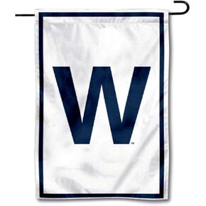 Chicago Baseball Team W Win Double Sided Garden Flag