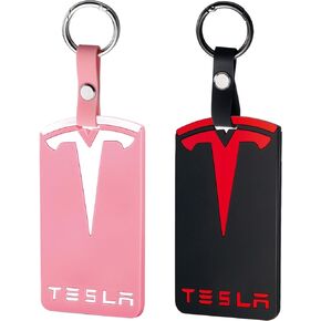 حامل مفاتيح بطاقة تسلا موديل Y، حافظة حماية لبطاقة مفتاح تسلا من السيليكون مع سلسلة مفاتيح للطراز Y/3، ملحقات موديل S/X، قطعتين in Kuwait
