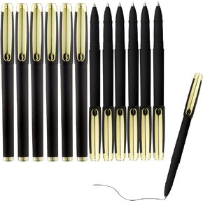 Black Ink Gel Pens, 1.0 mm Bold Point Pens,With Large Ink Cartridge,12 Pack, (GP-3361)