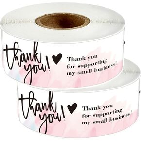1x3 Inch Thank You for Supporting My Small Business Stickers, Sealing Thank You Stickers Small Business, Packaging for Small Business, Order, Decoration, Gifts, 1 Roll with 120 Labels, White