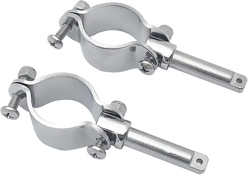 أقفال Milky Ocean-Oar - العمود الرئيسي مصنوع من الفولاذ المقاوم للصدأ بدرجة 316 - تصميم سهل التثبيت لمجاديف 1-1/2 بوصة (38.1 مم) إلى 1-5/8 بوصة (41.5 مم) - مناسب لـ 1/2 بوصة مقبس Oarlock - قطعتان في كل عبوة in Kuwait