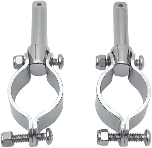 أقفال Milky Ocean-Oar - العمود الرئيسي مصنوع من الفولاذ المقاوم للصدأ بدرجة 316 - تصميم سهل التثبيت لمجاديف 1-1/2 بوصة (38.1 مم) إلى 1-5/8 بوصة (41.5 مم) - مناسب لـ 1/2 بوصة مقبس Oarlock - قطعتان في كل عبوة in Kuwait