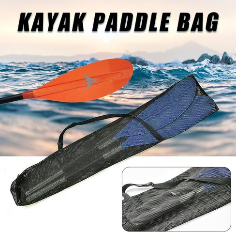 حقيبة مجداف كاياك، حقيبة مجداف شبكية لحمل مجدافين، حقيبة مجداف SUP قابلة للطي مع حزام كتف قابل للتعديل، غطاء مجداف شبكي متين لقوارب الكاياك والزورق والسوب in Kuwait