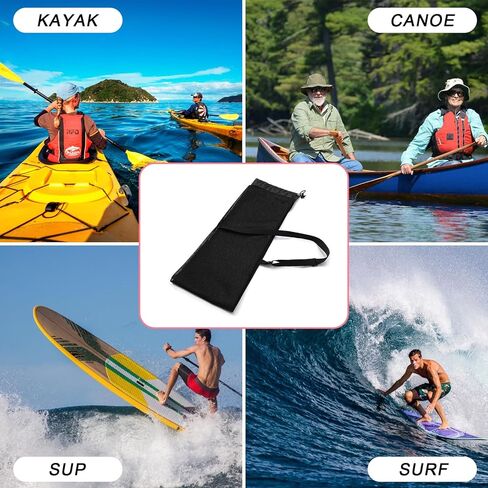 حقيبة مجداف كاياك، حقيبة مجداف شبكية لحمل مجدافين، حقيبة مجداف SUP قابلة للطي مع حزام كتف قابل للتعديل، غطاء مجداف شبكي متين لقوارب الكاياك والزورق والسوب in Kuwait