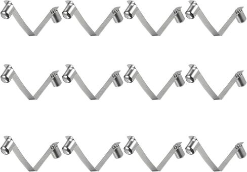 HARFINGTON 12pcs Double Button Kayak Paddle Snap Spring Clip 50x6.3mm 65Mn Spring Steel V-Shaped Solid Lift Telescopic Locking Tube Pole Clips for Tent Umbrella Camping in Saudi Arabia