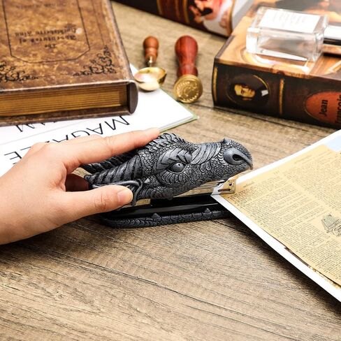 Dragon Stapler with 2000 Staples, Dragon Head Stapler Kids Novelty Stapler Funny Carving Resin Faucet Stapler for Office Desk Stationery Desktop Accessory Home Decor (Grey) in Saudi Arabia