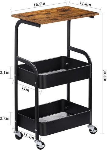 حامل طابعة عربة طابعة متنقلة مع أرفف تخزين، طاولة طابعة 3 طبقات على عجلات، حامل طابعة صناعي متدحرج، حامل خشبي للطابعة، منظم أدوات منزلية للفاكس، أبيض حديث in Kuwait