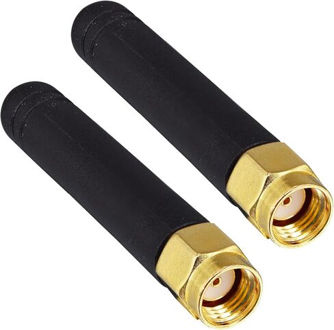 2-Pack 2.4GHz Mini WiFi Antenna 2dBi FPV Antenna Omni Directional SMA Male Omni-Directional Small PC WiFi Bluetooth Antenna Aerial Signal Booster Adapter Network Receive for Wireless Router in Kuwait