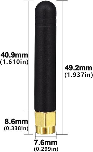 2-Pack 2.4GHz Mini WiFi Antenna 2dBi FPV Antenna Omni Directional SMA Male Omni-Directional Small PC WiFi Bluetooth Antenna Aerial Signal Booster Adapter Network Receive for Wireless Router in Kuwait