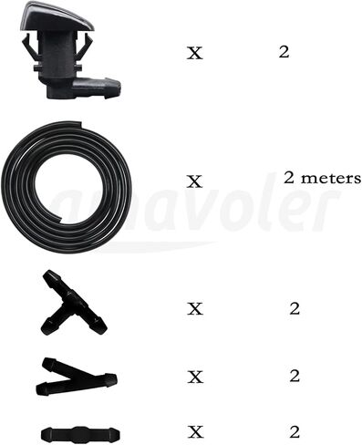 Windshield Washer Nozzles Wiper Spray Kit Replacement Fit For 07-17 GMC Acadia, 09-17 Chevrolet Traverse,07-10 Saturn Outlook, 07-11 Buick Enclave .OEM #: 25823360. in Kuwait