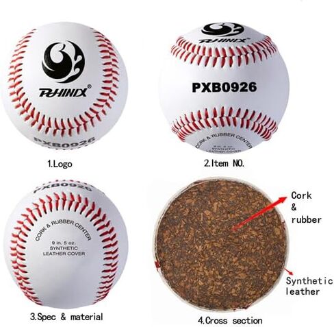 PHINIX Synthetic Leather Baseballs for Practice Recreation Use and Casual Games in Saudi Arabia