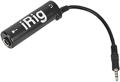 Black Guitar Interface I-Rig Converter Replacement Guitar for Phone Guitar Audio Interface Phone Tuner Lightweight Audio Adapter for iPhone, iPad and Android Smartphone and Tablets Practical Processed in Saudi Arabia