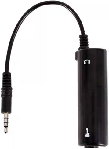 Black Guitar Interface I-Rig Converter Replacement Guitar for Phone Guitar Audio Interface Phone Tuner Lightweight Audio Adapter for iPhone, iPad and Android Smartphone and Tablets Practical Processed in Saudi Arabia