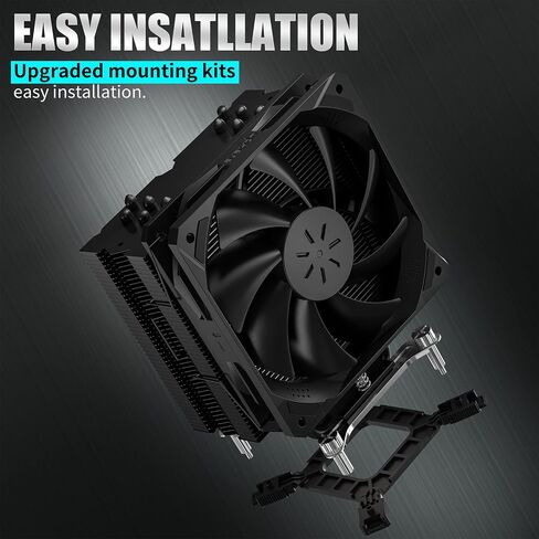 upHere S5BK CPU Air Cooler LGA 1700 Ready 5 Copper Direct Contact Heat Pipes 120mm PWM Processor Cooler for Intel LGA 1700/1200/115X AMD Universal Socket,Black Edition in Saudi Arabia