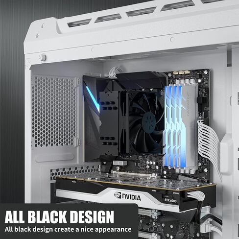upHere S5BK CPU Air Cooler LGA 1700 Ready 5 Copper Direct Contact Heat Pipes 120mm PWM Processor Cooler for Intel LGA 1700/1200/115X AMD Universal Socket,Black Edition in Saudi Arabia