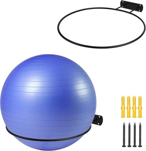 Yoga Ball HolderWall Mounted Exercise Stability Ball Holder Yoga Studio Gym Exercise Ball and Equipment Organizer,Set of 2 in Saudi Arabia