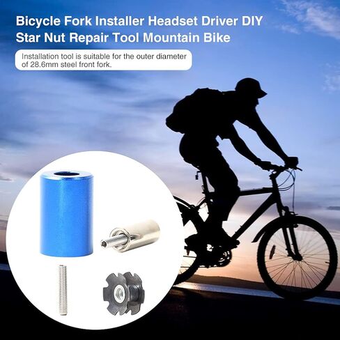 مجموعة أدوات تركيب شوكة الدراجة، إعداد تثبيت شوكة الدراجة، أداة إصلاح صامولة النجمة DIY لسائق الدراجة الجبلية، مع برغي خاص احتياطي وصامولة تشغيل مجانية (كما هو موضح) in Kuwait