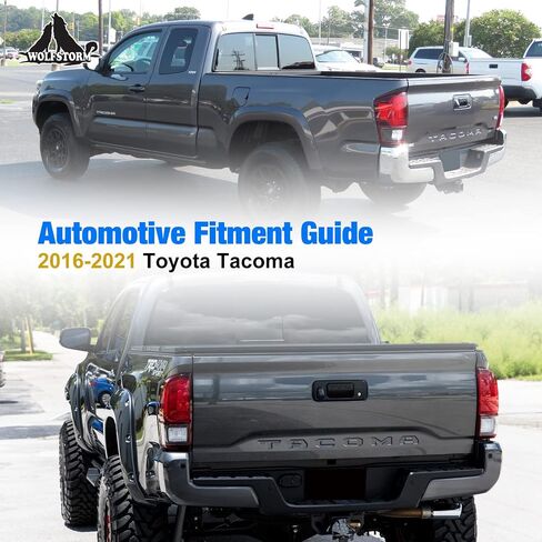 مجموعة مصابيح LED الخلفية من WOLFSTORM لسيارة Toyota Tacoma 2016-2023 مع تصميم إضاءة LED جديد، مجموعة مصابيح خلفية LED Toyota Tacoma 16-23، زوج واحد (عدسة دخان) in Saudi Arabia