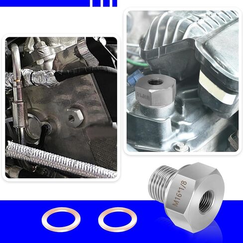 2 حزمة محول استشعار ضغط الزيت، محول قياس ضغط الزيت، محول استشعار ضغط الزيت المناسب لمحول M16 1.5 إلى 1/8 NPT لجميع محركات سلسلة GM LS LS1 LSX LS3 5.3L 6.0L 6.2L in Kuwait