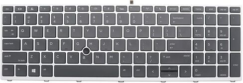 لوحة مفاتيح بديلة جديدة للكمبيوتر المحمول HP ProBook 650 G4 655 G4 650 G5 655 G5 مع إطار فضي مؤشر US L09595-001 L09593-001 603780134101 6037B0134201. in Saudi Arabia