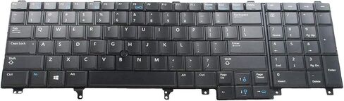 Compatible with Keyboard Dell Latitude E5520 E5520m E5530 E6520 E6530 E6540 Precision M4600 M4700 M6600 M6700 Laptop US Layout with (Pointer and Backlight) in Saudi Arabia