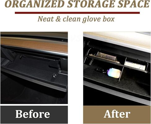 منظم صندوق القفازات متوافق مع 2017-2021 تسلا موديل 3 موديل Y تسلا وحدة التحكم المركزية مقصورة القفازات منظم صينية مقسم إدراج مادة ABS تسلا موديل 3 موديل Y ملحقات in Kuwait