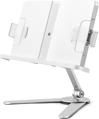 viozon Book Stand,Cookbook Holder Desk Reading,Adjustable Height&Angle,Aluminum Alloy,Foldable&Portable,for Office,Kitchen,School,Kids&Adults Book,Recipe,Magazine,Tablet,Kindle,Blue in Saudi Arabia
