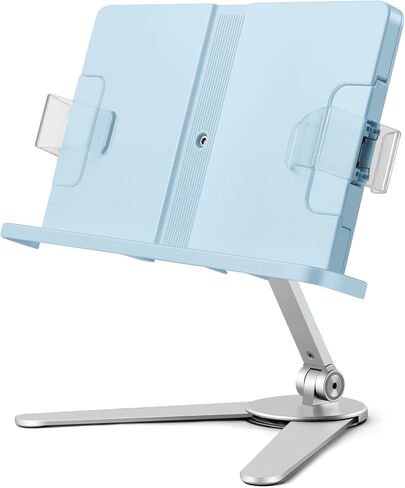 حامل كتب viozon، قراءة مكتب حامل كتب الطبخ، ارتفاع وزاوية قابلة للتعديل، سبائك الألومنيوم، قابلة للطي والمحمولة، للمكتب، المطبخ، المدرسة، كتاب الأطفال والكبار، الوصفة، المجلة، الكمبيوتر اللوحي، كيندل، فضي in Kuwait