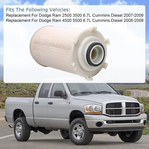 فلتر الوقود فاصل المياه مجموعة استبدال ل 2013-2018 دودج رام 6.7L الكمون 2500 3500 4500 5500 محرك ديزل تيربو يستبدل 68197867AA 68157291AA in Kuwait