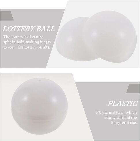 Bingo Game Balls 25pcs Balls Raffle Balls Bingo Balls Plastic Hollow Balls Openable Raffle Balls Vending Machine Balls with No Number for Birthday Party Supplies in Saudi Arabia